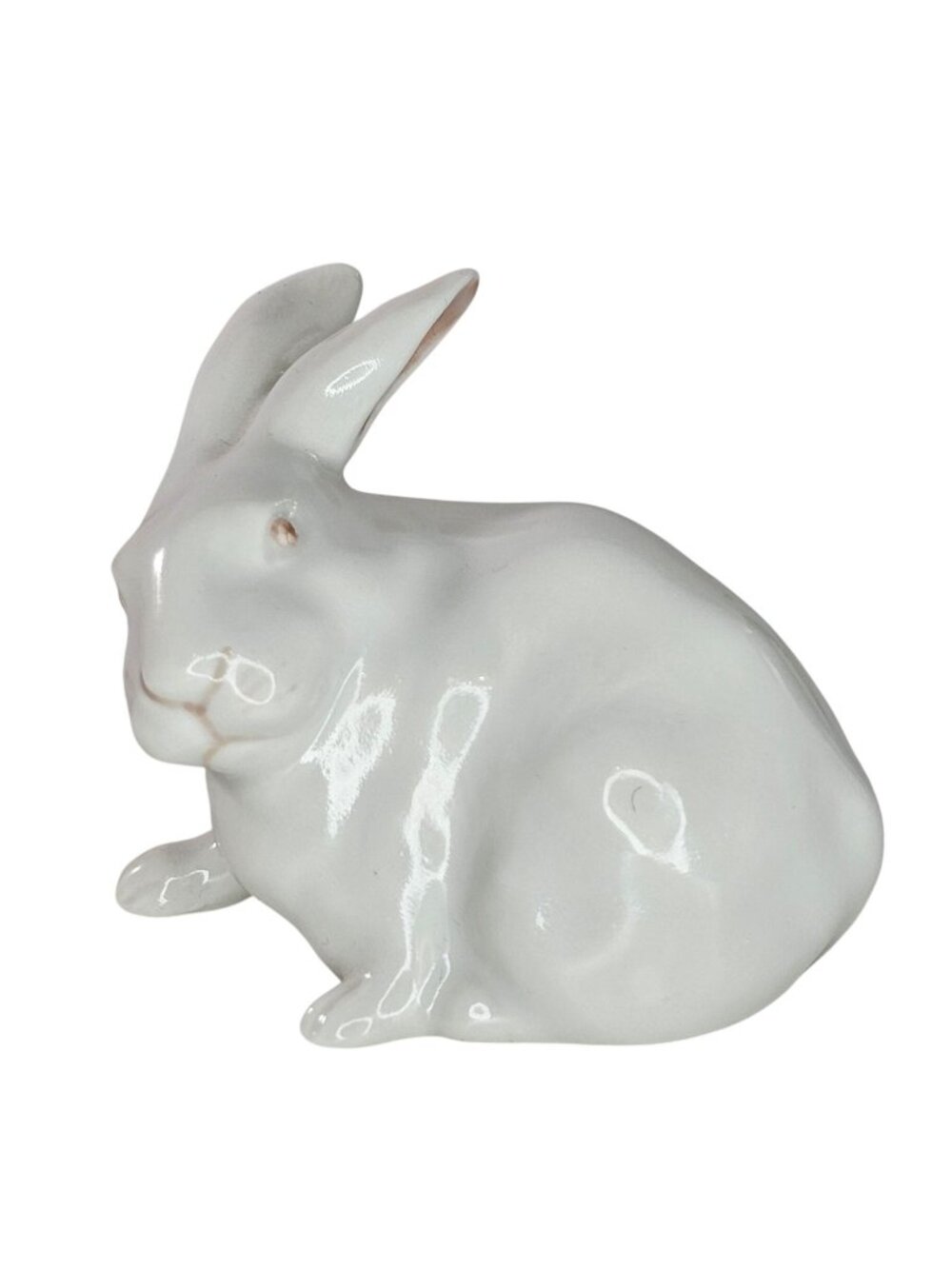 Royal Copenhagen Denmark White Ceramic Bunny Rabbit Figurine Collectible
